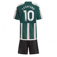 Dětský Fotbalový dres Manchester United Marcus Rashford #10 2023-24 Venkovní Krátký Rukáv (+ trenýrky)